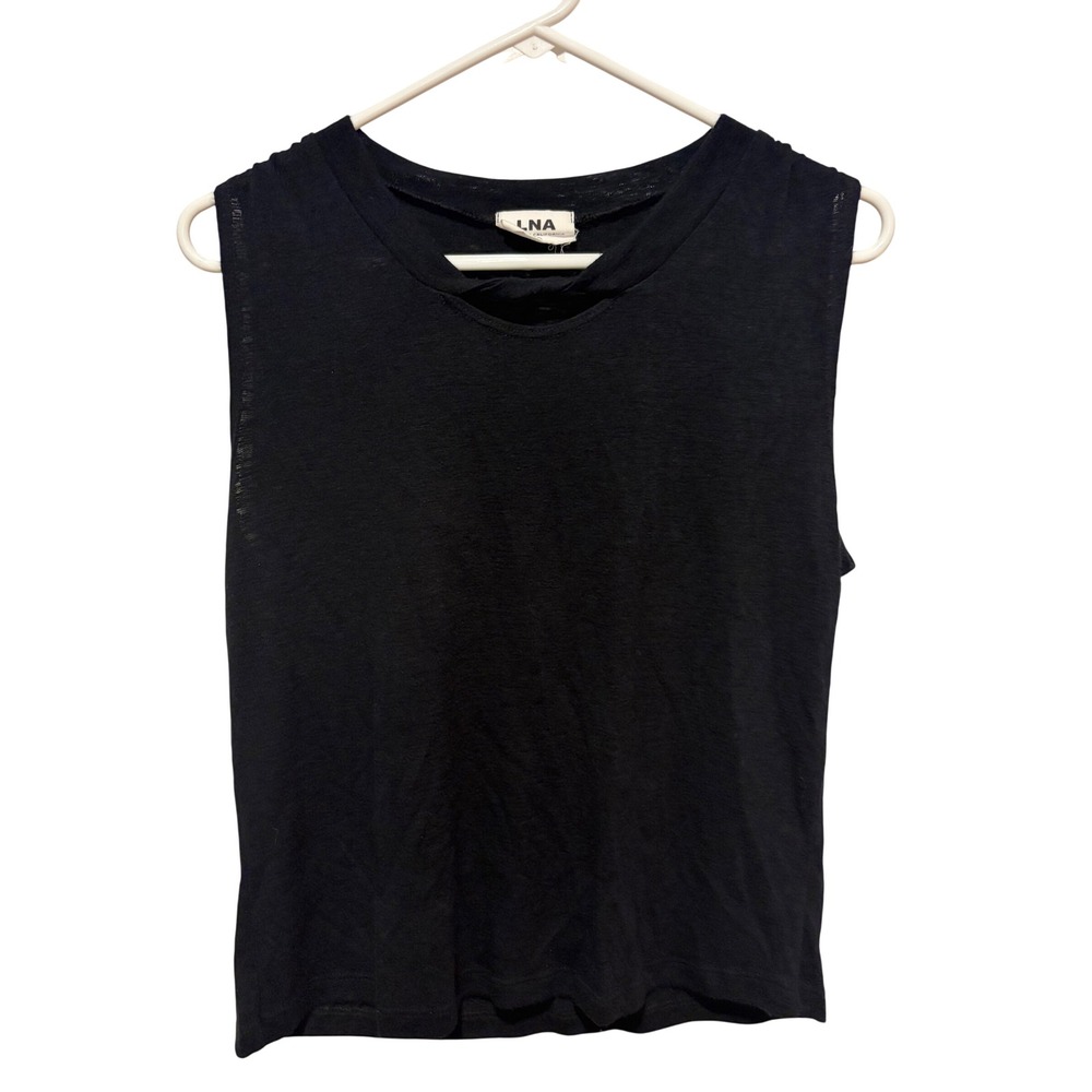 LNA Black Twisted Cutout Neckline Sleeveless‎ Tank Top Muscle Tee Medium